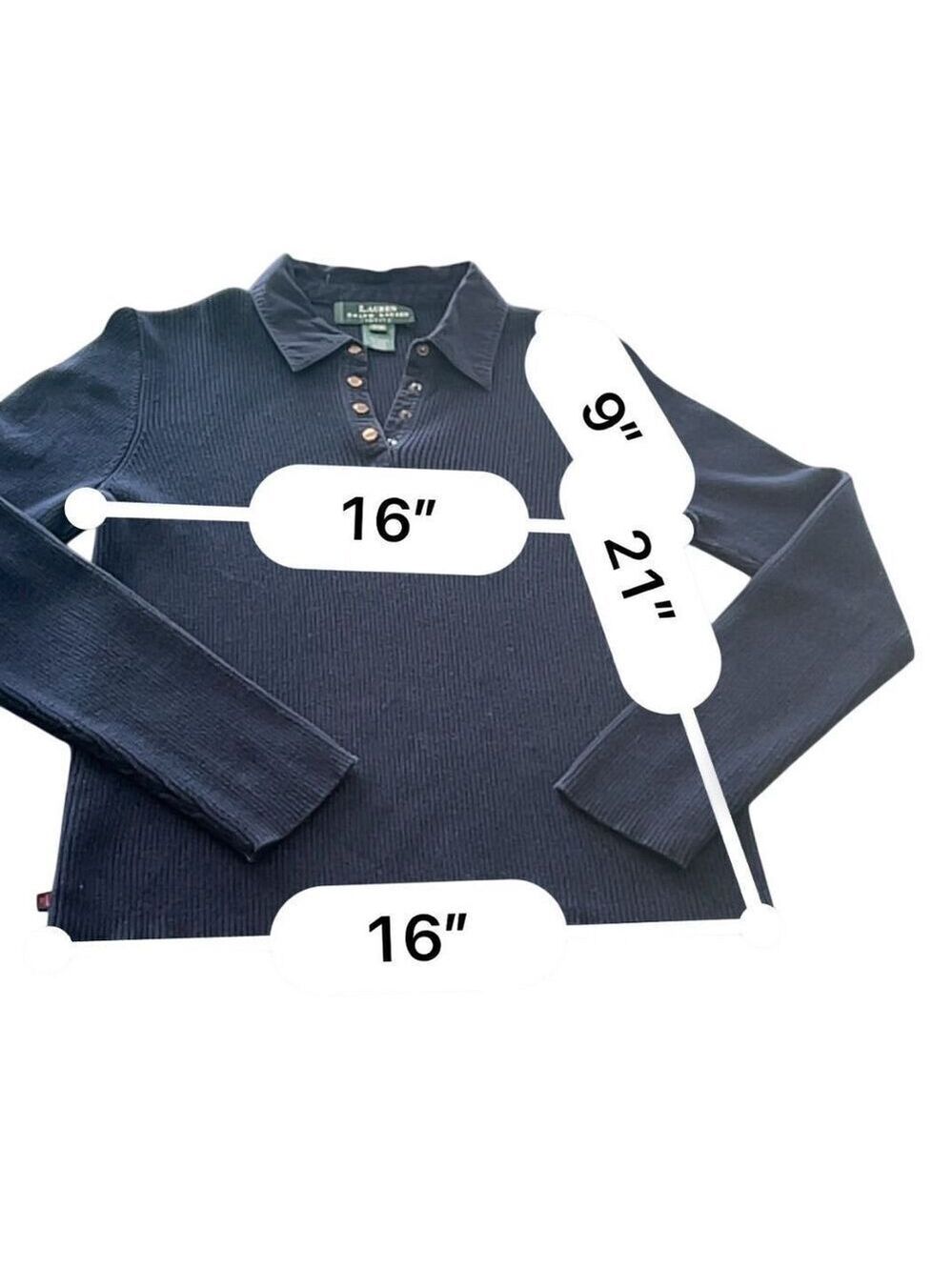 Ralph Lauren ribbed polo  100% cotton size petite MP - Picture 7 of 8